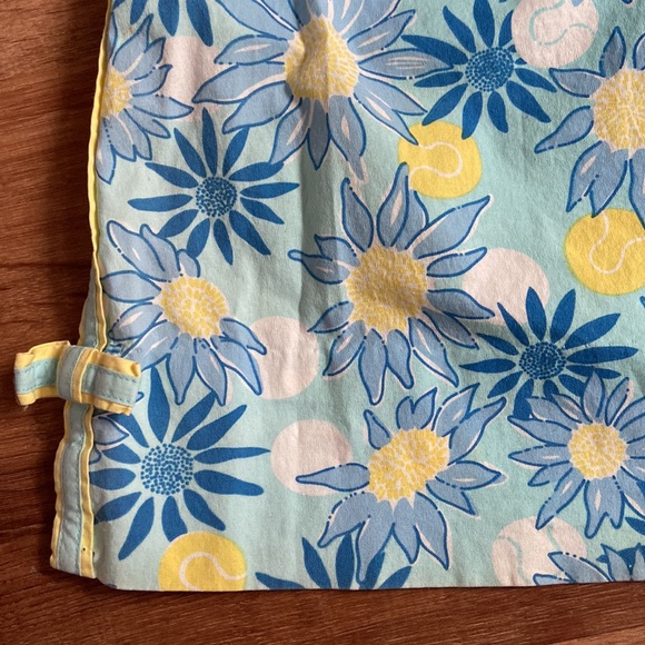 Vintage Lilly Pulitzer Blue Daisy Tennis Mini Skirt - Picture 2 of 6